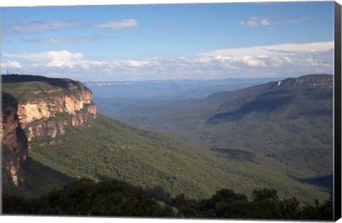 Framed Australia, Blue Mtns, Kings Tableland, Jamison Valley Print