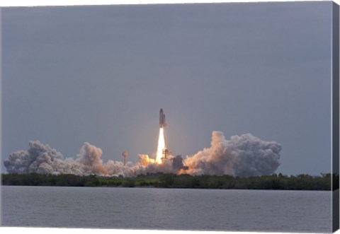 Framed Space Shuttle Atlantis (final launch) Print