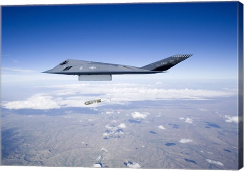 Framed F-117 Nighthawk Releases a GBU-31 JDAM Print