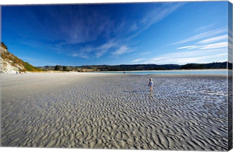 Framed Beach, Doctors Point, South Island, New Zealand (horizontal) Print