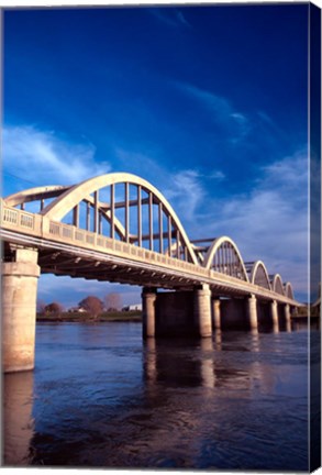 Framed Balclutha Bridge and Clutha River, New Zealand Print