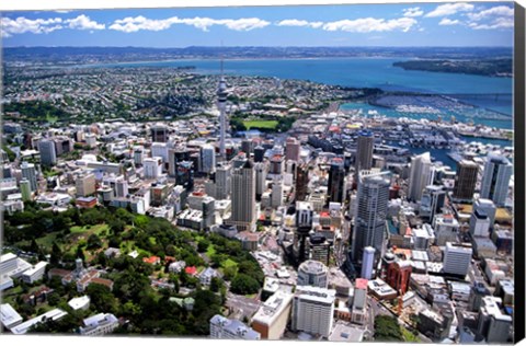 Framed Auckland skyline, New Zealand Print