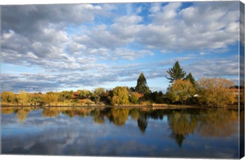 Framed Waikato River near Taupo, North Island, New Zealand Print