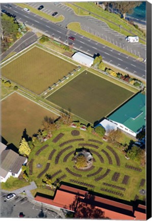 Framed Gardens and Bowling Greens, Taupo, North Island, New Zealand Print