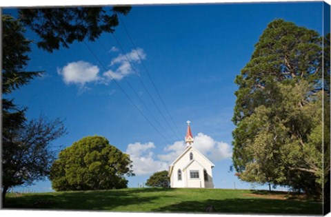 Framed Historic Gladstone Church, Wairarapa, North Island, New Zealand Print