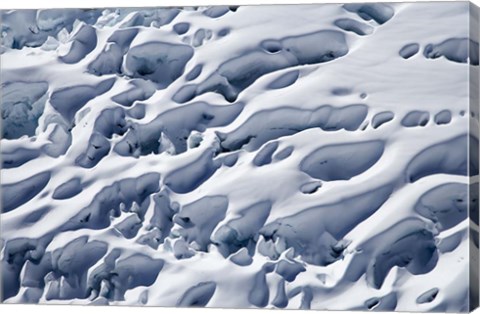 Framed Crevasses, Franz Josef Glacier, South Island, New Zealand Print