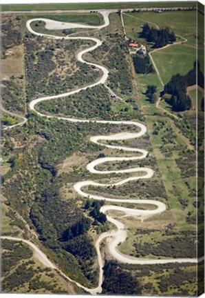 Framed Zigzag Road to the Remarkables Ski Field, Queenstown, South Island, New Zealand Print