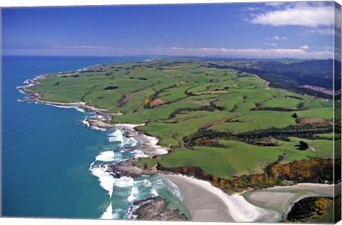 Framed Akatore Creek, South of Taieri Mouth, South Otago, New Zealand Print