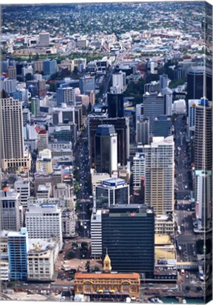 Framed Queen Street and Auckland Central Business District, New Zealand Print