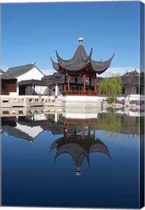 Framed Chinese Garden, Dunedin, Otago, South Island, New Zealand Print