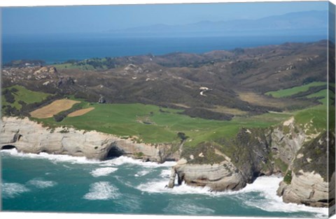 Framed Cliffs, Cape Farewell, South Island, New Zealand Print