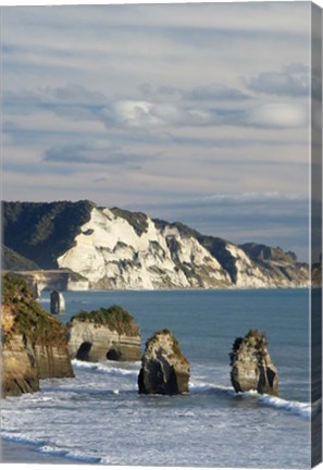 Framed Three Sisters, White Cliffs, North Island, New Zealand Print