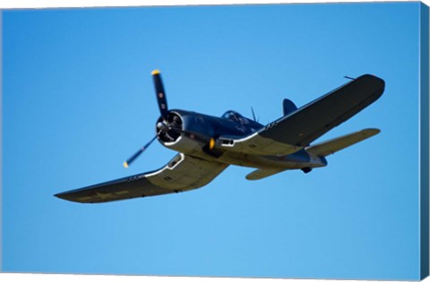 Framed Goodyear Corsair FG-1D  &#39;whispering death&#39; fighter bomber Print