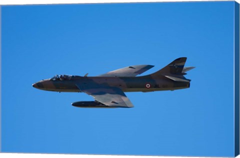 Framed Hawker Hunter jet fighter, War plane Print