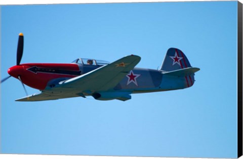 Framed Yakovlev Yak-3, WWII Russian Fighter Plane, War plane Print