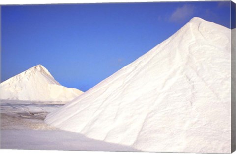 Framed Mountains of Salt, Bonaire, Caribbean Print