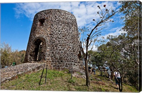 Framed Old Sugar Mill in Mount Healthy National Park, Road Town, Tortola Print