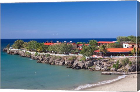 Framed Cuba, Cienfuegos Province, Playa Yaguanabo beach Print