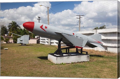 Framed Cuba, Cienfuegos, Naval museum, Soviet-era missile Print