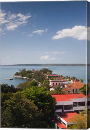 Framed Cuba, Cienfuegos, Punta Gorda, elevated view Print