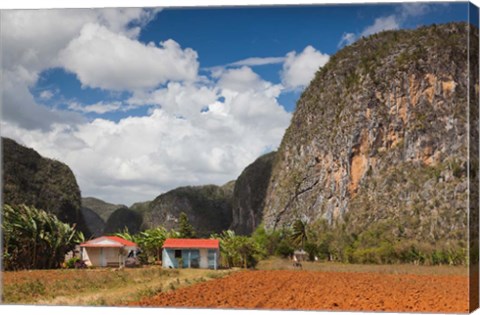 Framed Cuba, Pinar del Rio, Farm by Mogote del Valle rock Print