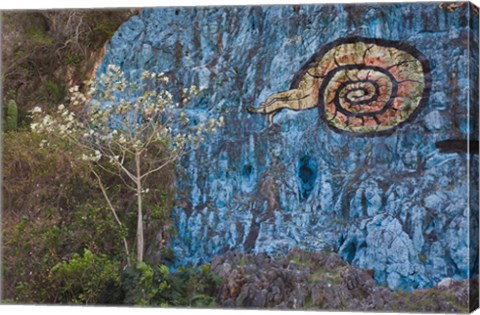 Framed Cuba, Pinar del Rio, Vinales, Mural de Prehistoria Print