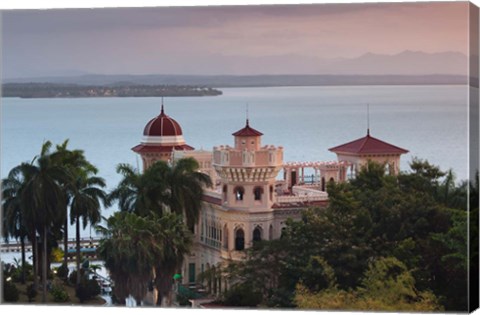 Framed Cuba, Punta Gorda, Aerial view of Palacio de Valle Print