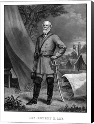 Framed General Robert E Lee Print