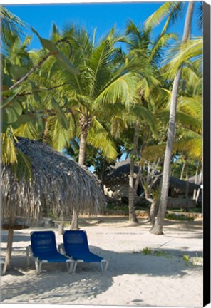 Framed Beach Chairs, Viva Wyndham Dominicus Beach, Bayahibe, Dominican Republic Print