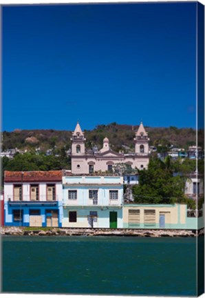 Framed Cuba, Matanzas, Waterfront, Bahia de Matanzas Bay (vertical) Print