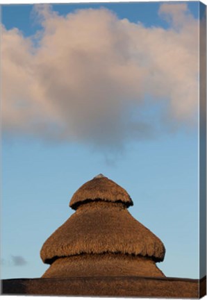 Framed Cuba, Varadero, Varadero Beach, beach palapa Print