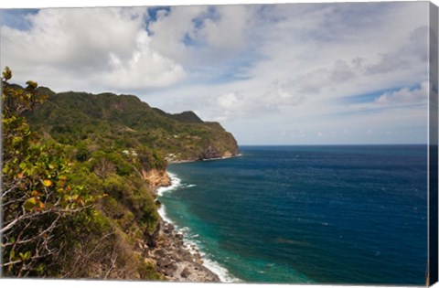 Framed Dominica, Roseau, Grand Bay Coastline Print