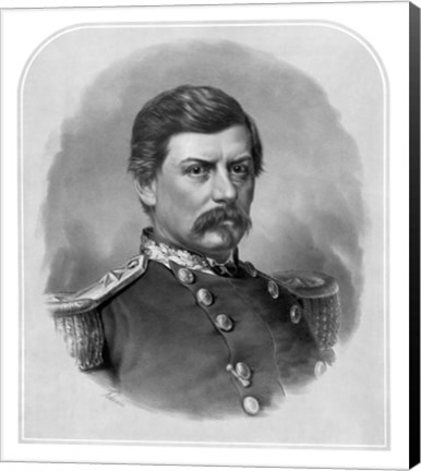 Framed Union General George McClellan Print