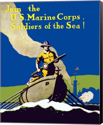 Framed Join the U.S. Marines - Soldiers of the Sea Print