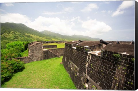 Framed Brimstone Hill Fortress, Built 1690-1790, St Kitts, Caribbean Print