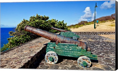 Framed Fort De Windt on St Eustatius, Antilles Print