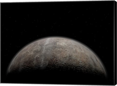 Framed Artist&#39;s concept of Pluto Print