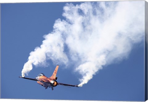 Framed Dutch Air Force F-16A During a Turning and Burning Demonstration Print