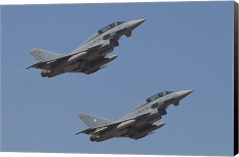 Framed pair of Eurofighter Typhoon Aircraft from the German Air Force Print