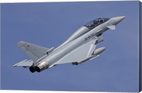 Framed German Air Force Eurofighter Typhoon in Flight Over Germany Print