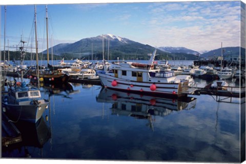 Framed Fishing Boats, Prince Rupert, British Columbia, Canada Print