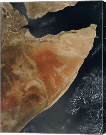 Framed Satellite View of the Horn of Africa Print