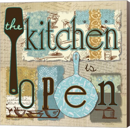 Framed Kitchen is Open Print