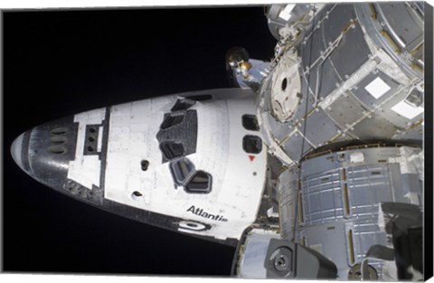 Framed High-angle view of the Crew Cabin of Space Shuttle Atlantis Print