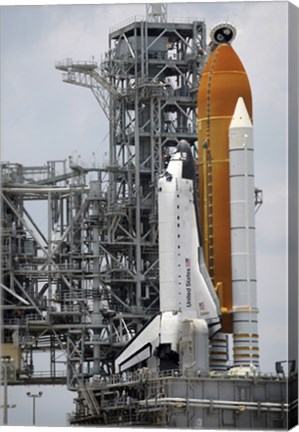 Framed Space Shuttle Endeavour on the Launch pad at Kennedy Space Center Print