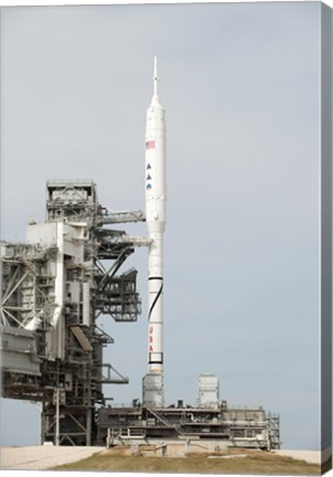 Framed Ares I-X rocket is seen on the Launch pad at Kennedy Space Center Print