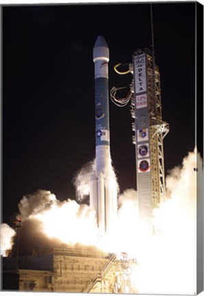 Framed United Launch Alliance Delta II Rocket Lifts off from its Launch Complex Print