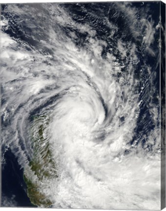 Framed Tropical Storm Jade Coming Ashore over Madagascar Print