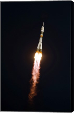 Framed Soyuz TMA-13 spacecraft in Flight after Takeoff Print