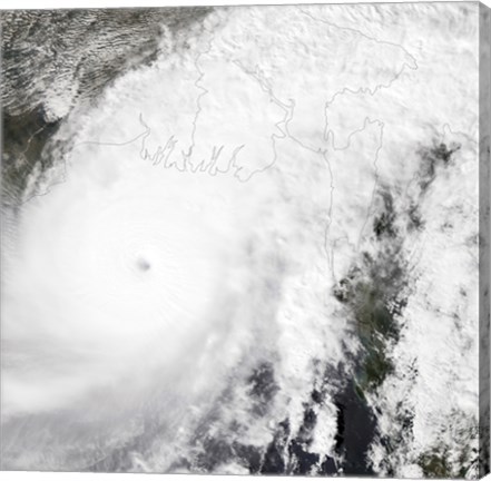 Framed Tropical Cyclone Sidr Print